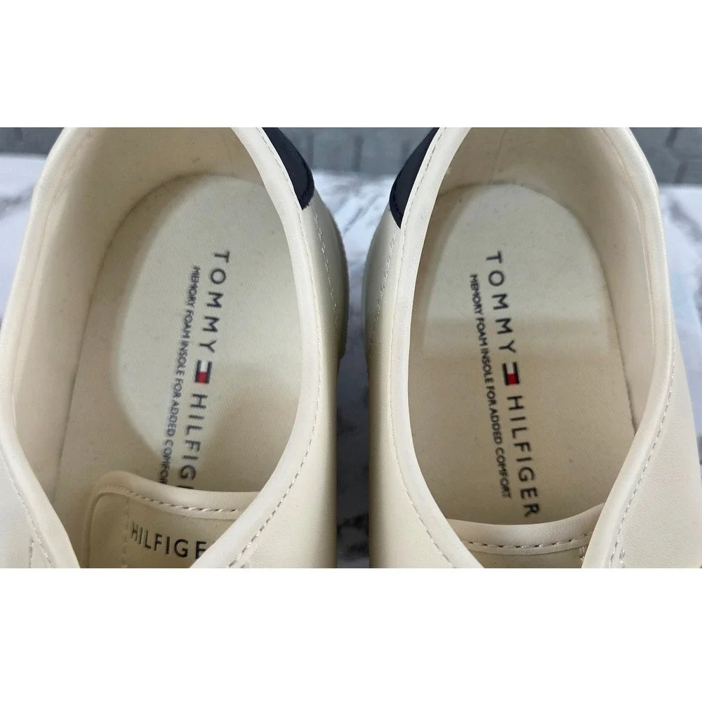 Tommy Hilfiger Mens‎ TMPANDORA2 Sneakers Off White Cream Low Top Shoes Size 9